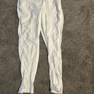 White Lululemon street to studio pants